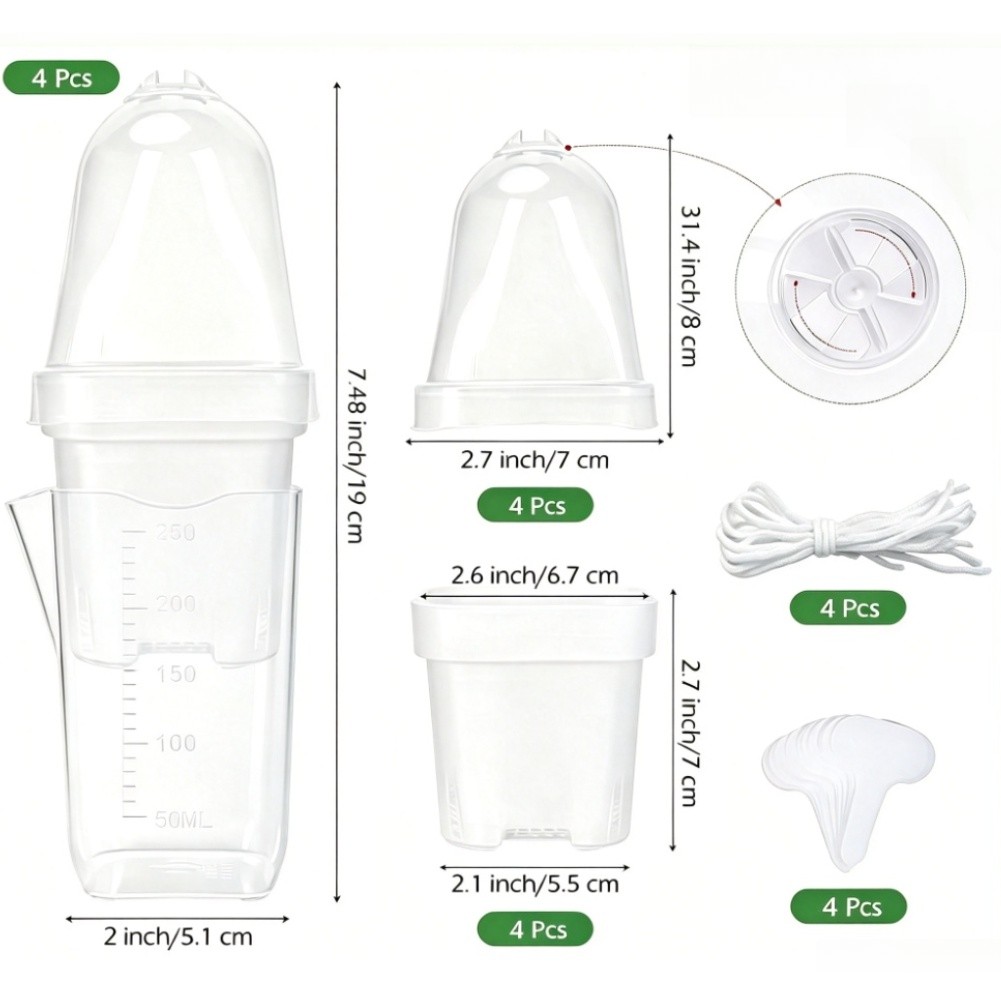 Humidity Dome Kit - 室内植物愛好家や初心者向けの、湿度調整機能付きドームと側面からの水やりが可能な自己給水式育苗キット。